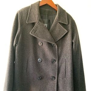 J. Percy Charcoal Gray Wool Pea Coat